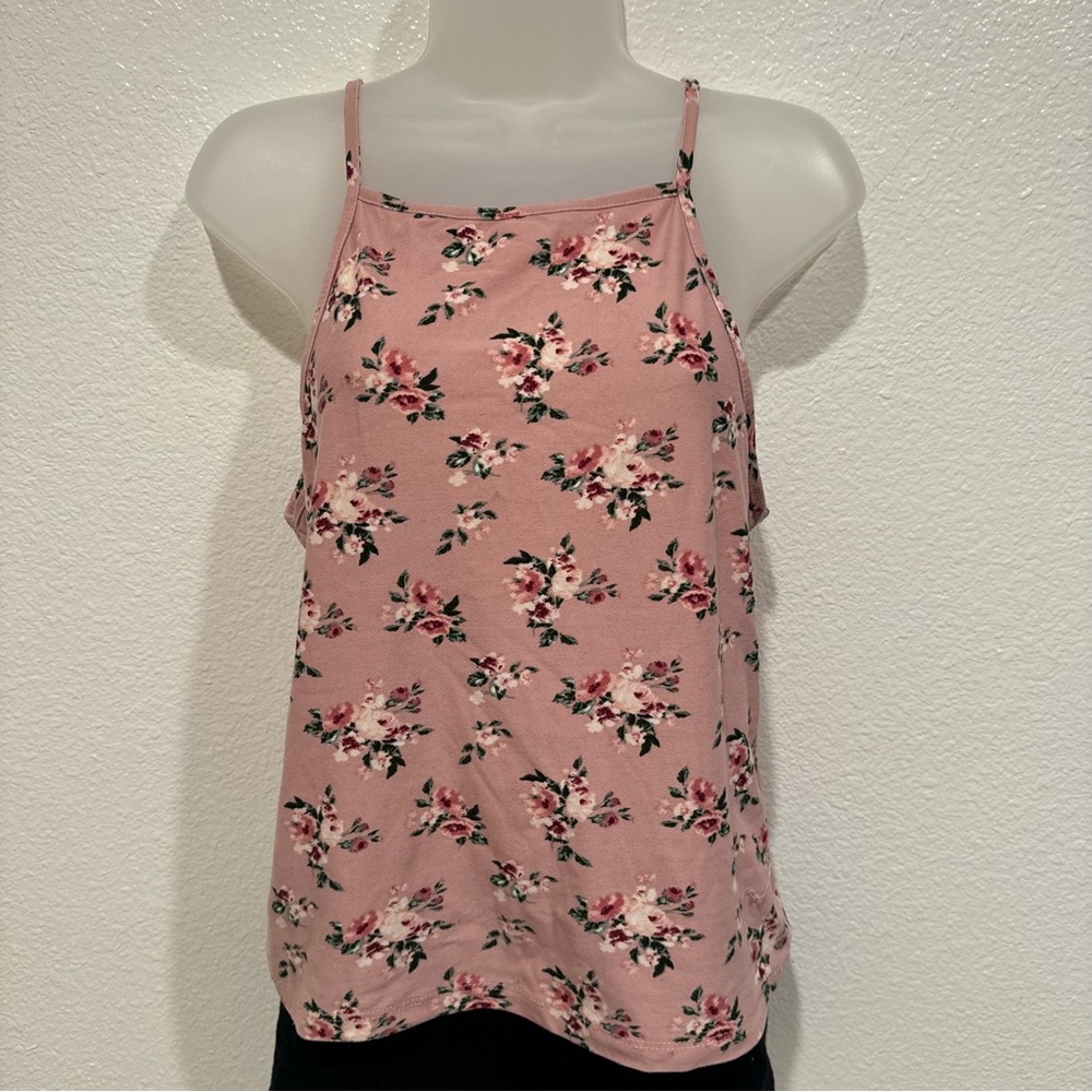 orange kiss pink floral flower graphic print cami tank top t shirt top blouse